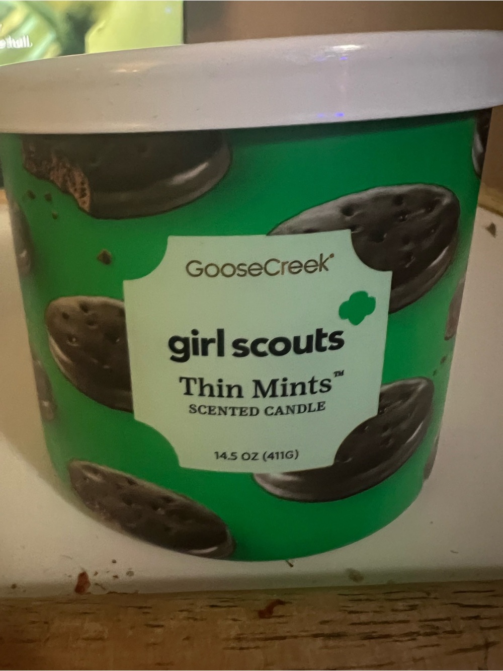 Goose Creek x Girl Scouts Thin Mints Scented 3 Wick Candle 14.5 Oz Brand New